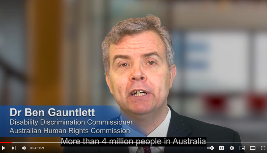 Image of Disability Discrimination Commissioner Dr Ben Gauntlett